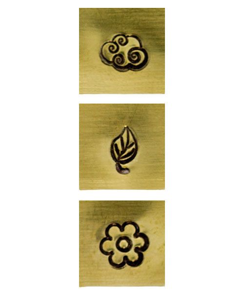 PN5502 = NATURE DESIGN STAMP SET of THREE PUNCHES by BEADSMITH