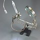 54.087 = Dual Third Hand Holder with Magnifer and LED Light