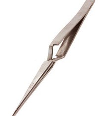 57.0492 = GENERAL PURPOSE TWEEZER with CROSS LOCK and SHARP TIPS