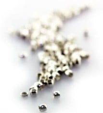 585CW-00 = CRIMP BEADS SILVER-PLATED #0, 1.3mm (100)