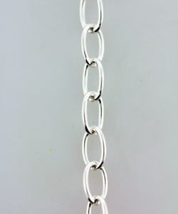 800SF-09 = SILVER FILLED 3.2mm CABLE CHAIN