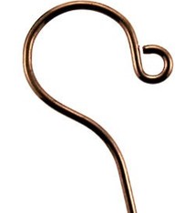 803CU-02 = Copper Earwire with Loop .028'' Wire (Pkg of 50)