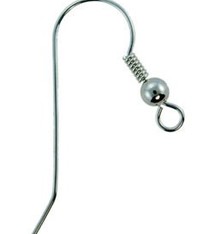 803S-01 = STERLING SILVER - EARWIRE 34mm LONG .028'' WIRE (EACH)