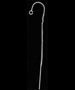 803S-54 = Ear Thread Box Chain ''U'' Wire with Jump Ring Sterling Silver (each)