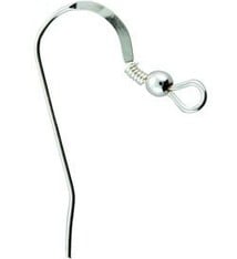 803SF-06 = Silver Filled Earwire with Coil & Bead  (Pkg of 10)