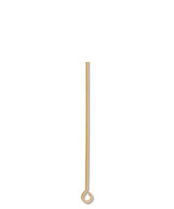 808C-37G = Eye Pin Gold Color .029 x 2.25'' (21ga/.725mm) (Pkg of 144)