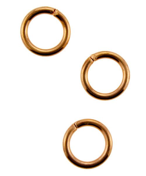 900CU-6036 = Copper Jump Ring Open 6.0mm OD x .036'' (Pkg of 100)