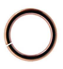 900CU-8040 = Copper Jump Ring Open 8.0mm OD x  .040'' (Pkg of 100)
