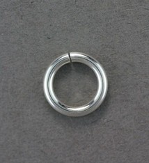 900S-10064 = Open Jump Ring Sterling Silver 10.0mm ID x .064'' (14ga) (Pkg of 5)
