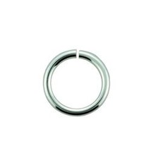 900S-5.0 = Open Jump Ring Sterling Silver 5mm ID x .035'' (19ga) (Pkg of 20)