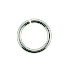 900S-6.0 = Open Jump Ring Sterling Silver 6mm ID x .040'' (18ga) (Pkg of 10)