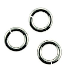 900S-6850 = Open Jump Ring Sterling Silver 4.5mm ID x .050'' (16ga) (Pkg of 10)