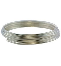 WR5514S = GERMAN STYLE WIRE 14ga ROUND SILVER PLATED 1.8 METER COIL