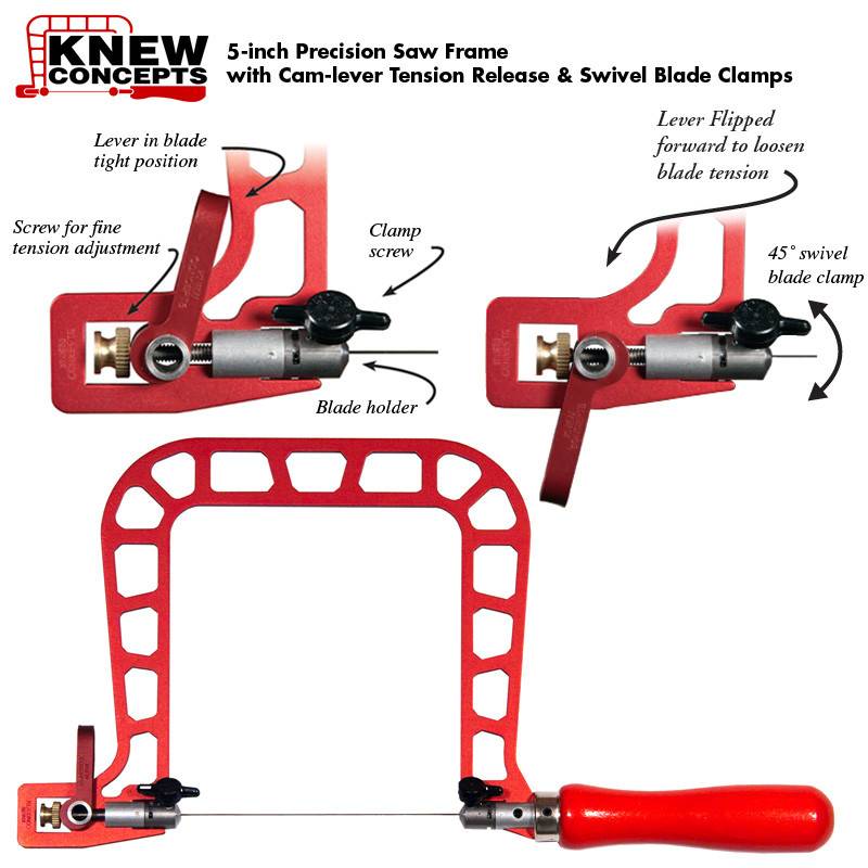 Knew Concepts SW4025 = Knew Concepts 5'' Saw with Cam Lever & Swivel Blade Clamps