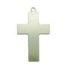 MSN50124 = Nickel Silver Shape - CROSS with RING  24ga 3/16'' x 7/8'' (Pkg of 6)
