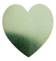 MSN43124 = Nickel Silver Shape - HEART 1-3/8'' x 1-1/2''   24ga (Pkg of 6)