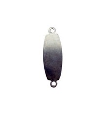 MSN21224 = NICKEL SILVER SHAPE - OVAL 24ga 1'' x 5/16''  (Pkg of 6)