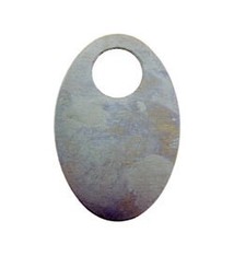 MSN21124 = NICKEL SILVER SHAPE - OVAL with 5/16'' ID HOLE 24ga 1-3/16'' x 3/4'' (Pkg of 6)