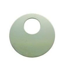 MSN18424 = NICKEL SILVER SHAPE - ROUND with OFF-CENTER 7/8'' x5/16'' ID HOLE (Pkg of 6)