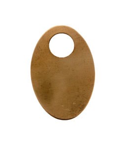 MSC21124 = COPPER SHAPE - OVAL with 5/16'' ID HOLE 24ga 1-3/16'' x 3/4''  (Pkg of 6)