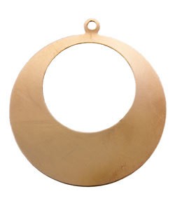 MSC11724 = COPPER SHAPE - ROUND DROP 24ga 1-5/8''OD with 7/8''ID CUTOUT & RING (Pkg of 6)