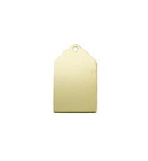 MSBR36724 = BRASS SHAPE - RETANGULAR with RING 13/16'' x 1/2'' 24ga (Pkg of 6)