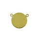 MSBR11824 = BRASS SHAPE - ROUND with 2 RINGS 15mm 24ga (Pkg of 6)