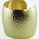 MSBR1044 = Hammered Domed Brass Cuff Bracelet 1-15/16'' Wide