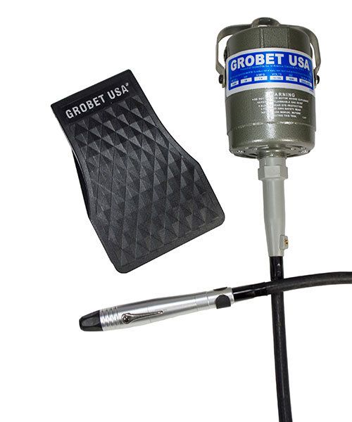 Grobet USA MO315 = Grobet 1/8hp Flexshaft Kit with Quickchange Handpiece and Foot Pedal