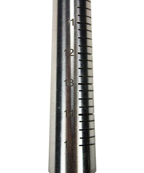 MD276 = Economy Steel Ring Mandrel with Size Markings (1-15)