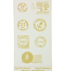 MC2628 = CLAY PRINT PATTERN - LASER CUT - ANTIQUE POSTMARK