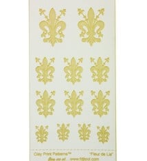 MC2624 = CLAY PRINT PATTERN - LASER CUT - FLEUR DE LIS