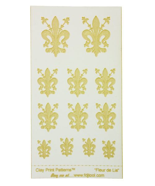 MC2624 = CLAY PRINT PATTERN - LASER CUT - FLEUR DE LIS