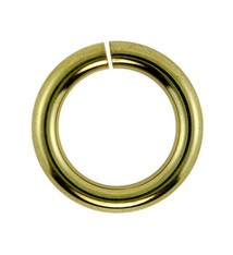 906GP-8.0 = Jumplock Jump Rings 8.0mm Gold Plated Over Brass (Pkg of 50)