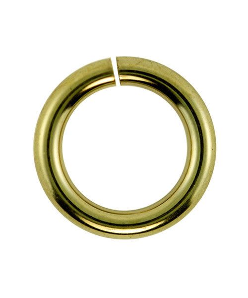 906GP-8.0 = Jumplock Jump Rings 8.0mm Gold Plated Over Brass (Pkg of 50)