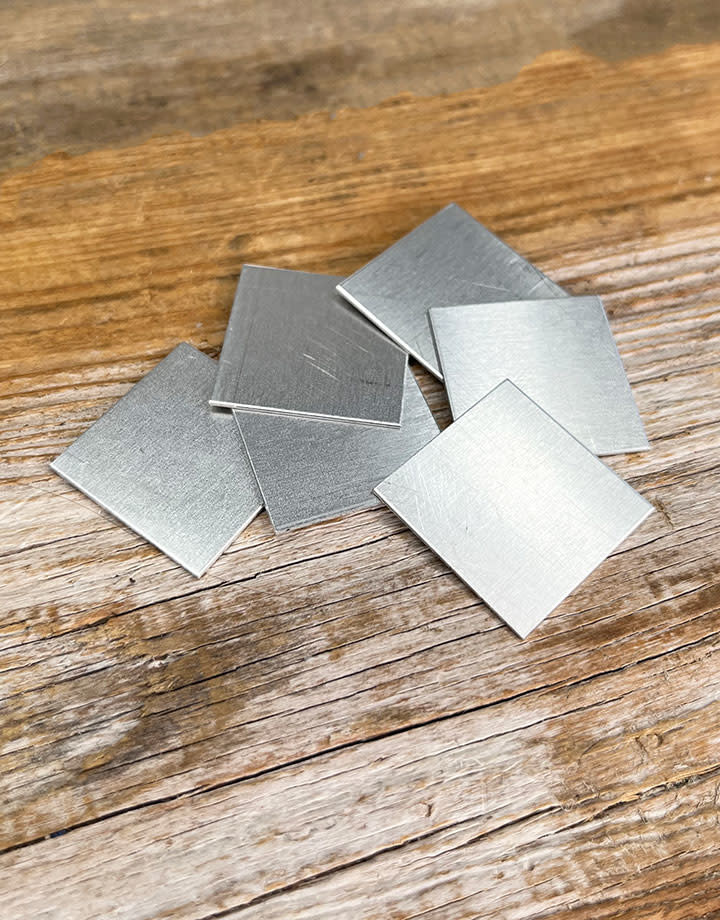 MSAL30320 = Aluminum Shape Square 1" (20ga) (Pkg of 6)
