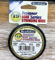 CD41915K = Beadalon 19  .015"  15  FT Spool Gold Plated