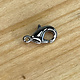 912L-40 = Oval Lobster Clasp Stainless Steel 4 x 8mm No Ring (Pkg of 3)