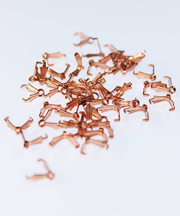 910CU-05 = Copper Pinch Bail with Ring (Pkg of 50)