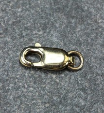 912-03 = Lobster Clasp 4 x 10mm with Jump Ring 14KY Gold