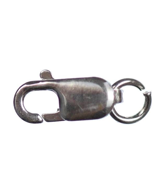 912S-02 = Lobster Clasp with Ring Sterling Silver 3x9mm (Pkg of 5)
