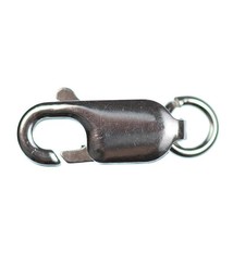 912S-04 = Lobster Clasp with Ring Sterling Silver 4.3x11.5mm (Each)