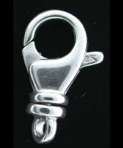 912S-84 = Infinity Clasp Sterling Silver 9.5 x 19mm (Each)
