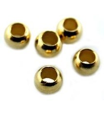 585C-03 = CRIMP BEADS GOLD - PLATED #3, 3.0mm (100)