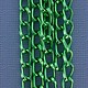 800AL-095GR = Aluminum Curb Chain Green 9.3 x 5.3mm Wide 5 feet Long
