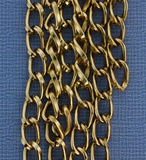 800AL-095LC = Aluminum Curb Chain Light Copper 9.3 x 5.3mm Wide 5 feet Long