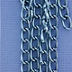 800AL-095SB = Aluminum Curb Chain Steel Blue 9.3 x 5.3mm Wide 5 feet Long