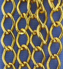 800AL-149TG = Aluminum Curb Chain Tangerine 14.4 x 9mm Wide 5 feet Long