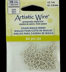 900AWSW-03 = Artistic Wire Weave Wire Silver Color Jump Ring 3.1mm ID (1/8") 18ga