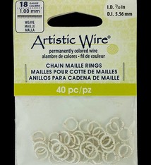 900AWSW-08 = Artistic Wire Weave Silver Color Jump Ring 5.5mm ID (7/32") 18ga